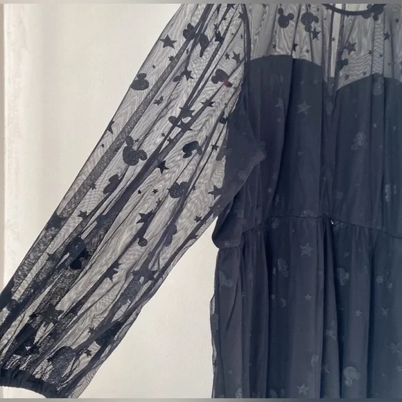 NWT Torrid 30 Mickey Stars Tulle Illusion Skater Dress - Picture 7 of 11